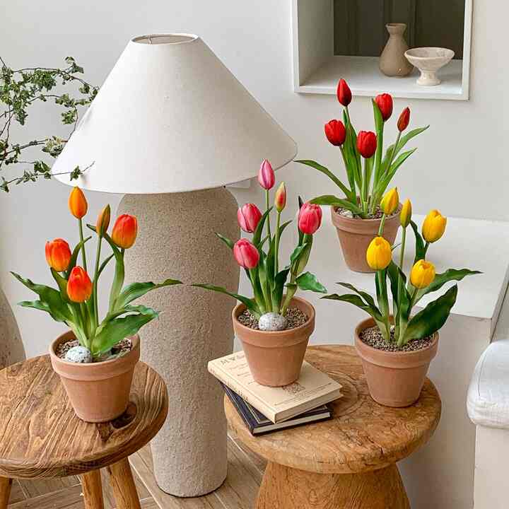 メゾンドマンゴー チューリップ 造花＆ポット［8色］