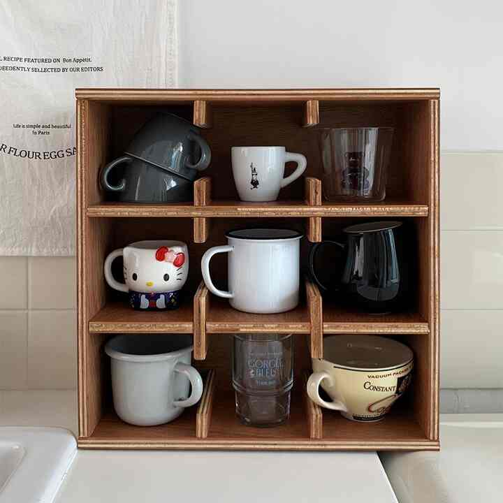 O’gre Vintage Countertop Mug & Cup Storage Cabinet