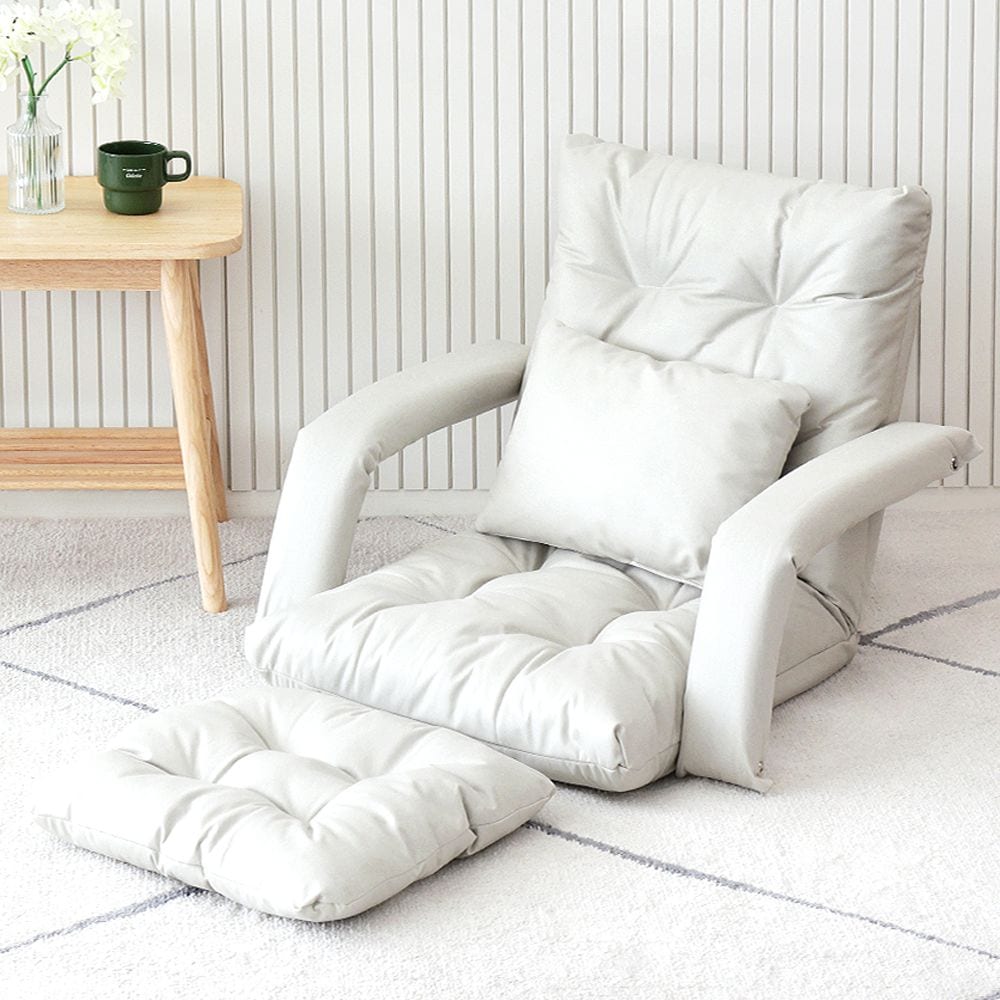 팬물산 이지라이프 6단계 등받이 각도 조절 좌식 패브릭 쇼파 의자 쿠션 포함 