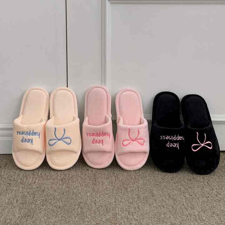 Soft Ribbon Home Slippers