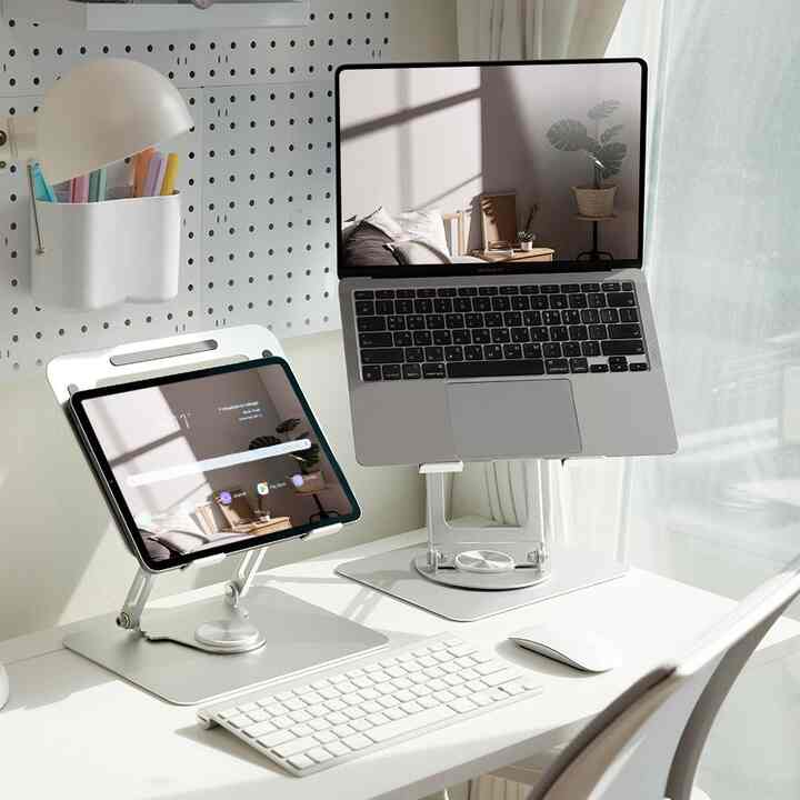 携帯用 3段回転式 ノートパソコンスタンド