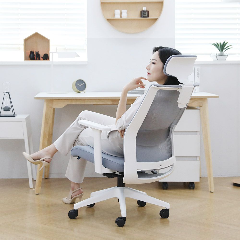 [신상품] 린백 LR39H 헤드형 오피스 사무용 컴퓨터 학생 메쉬 의자 3colors