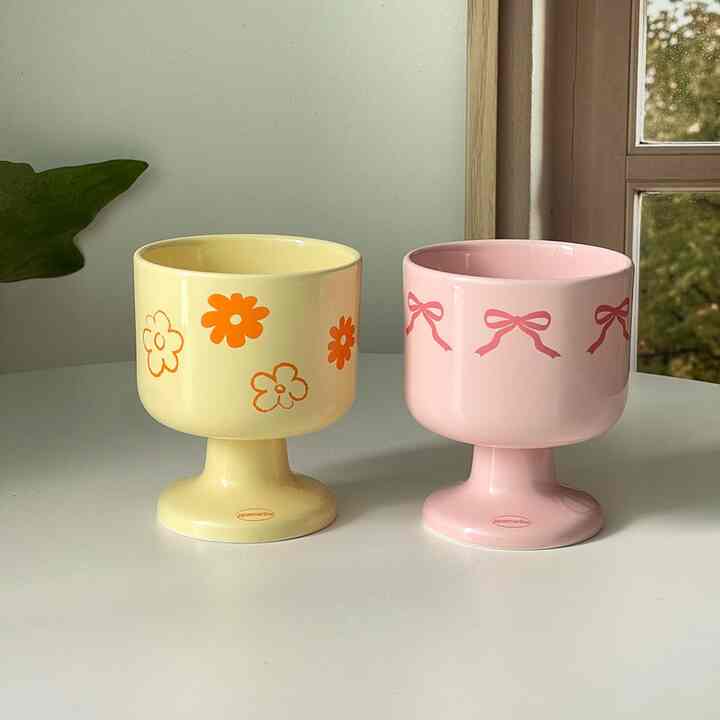 カラー ゴブレット ワインカップ 2個セット