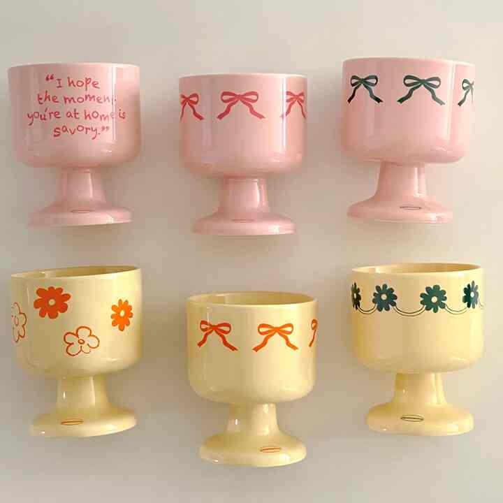 カラー ヨーグルトボウル セラミック ゴブレット［6種］