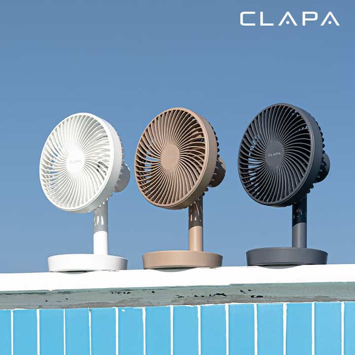 自動回転機能付き コードレス 卓上扇風機［3色］