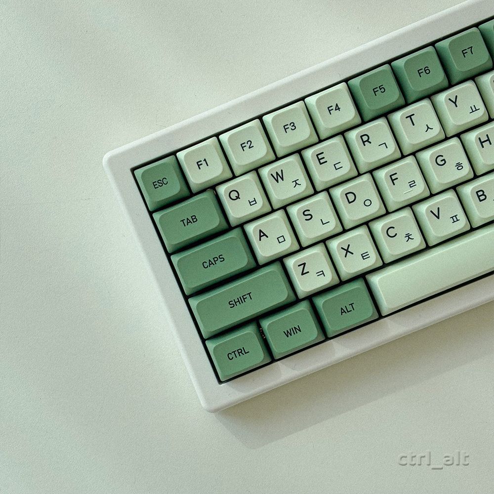 컨트롤알트 말차 그린 한글 각인 포인트 키캡 XDA PBT 한무무 다얼유 기계식 키보드 독거미키캡