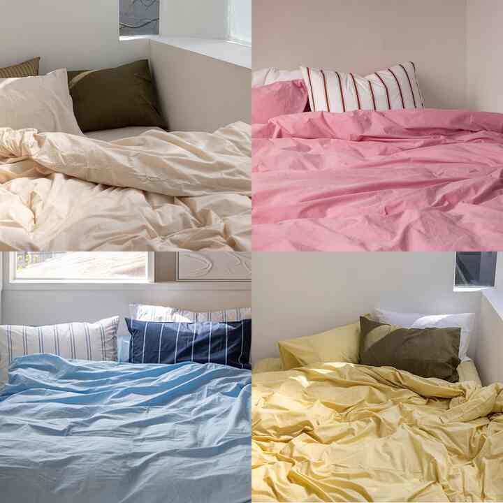 STONE WASHING SOLID 布団カバー［7色・3サイズ］