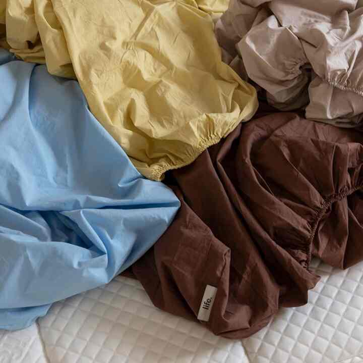 STONE WASHING SOLID マットレスカバー［4色・4サイズ］