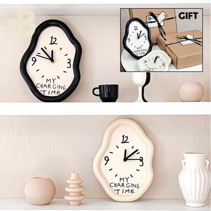 MY CHARGING TIME ウェーブ クロック［2色］