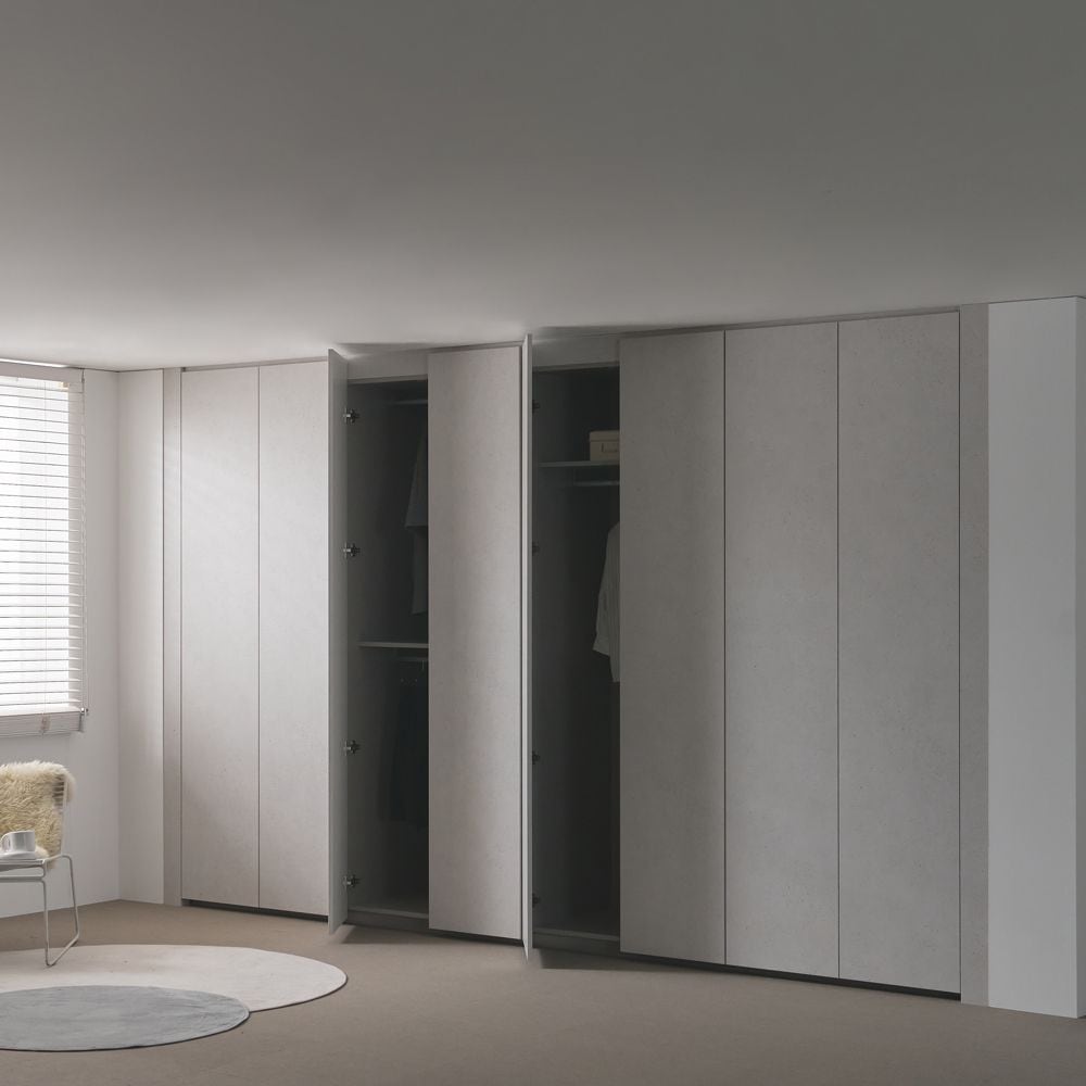 에넥스 콩크 무몰딩 푸시도어 여닫이 붙박이장(고급형) 15cm 