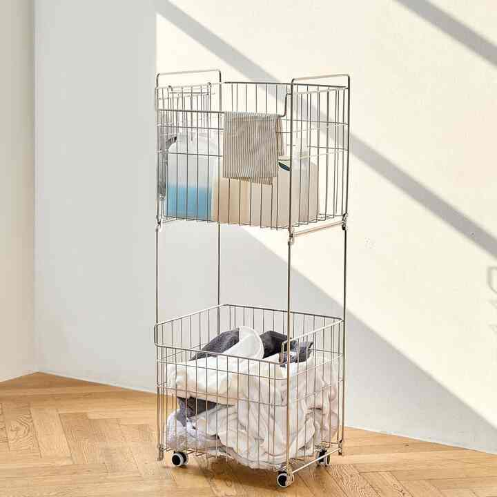 オールステンレス304 ランドリーバスケット A+B