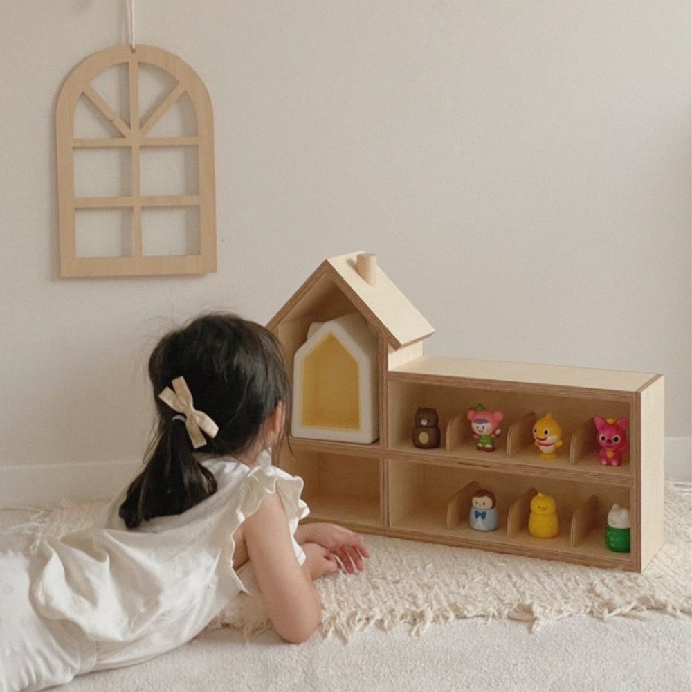 [신상품] 몽프아 뽀요 장난감 보관함 수납장 원목 아띠 코코지하우스
