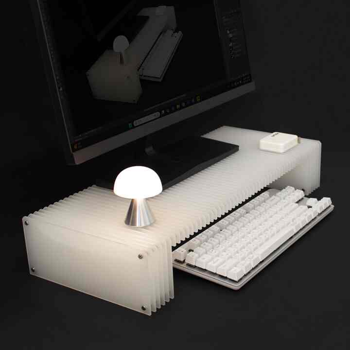 layered モニター台 ホワイト