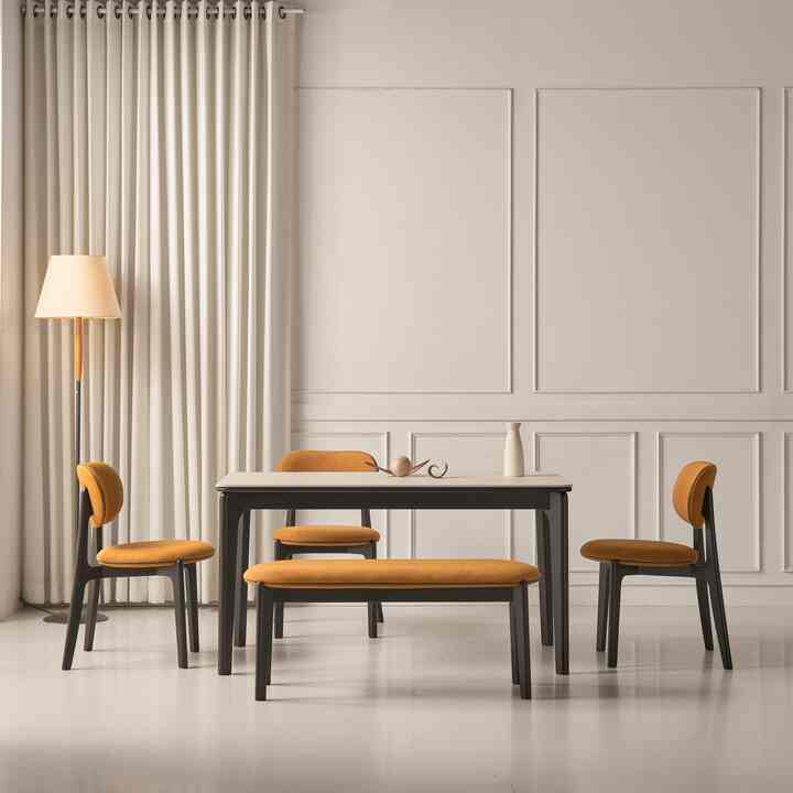 Scarlett ダイニングテーブルセット 4人掛け 1400