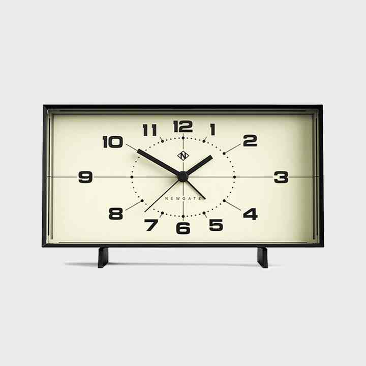【NEWGATE】目覚まし時計 アラームクロック WIDEBOY ブラック-ホワイト WIDE453K