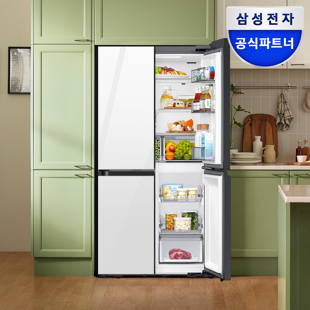 삼성전자 비스포크 냉장고 4도어 640L RM70F63R2W 클린화이트 AI 키친핏 MAX 신형