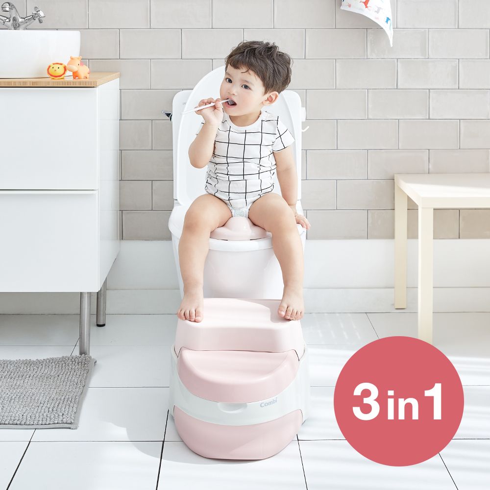 콤비(Combi) NEW 스텝업 디딤대 겸용 아기 유아변기, 8세까지 하나로 배변훈련