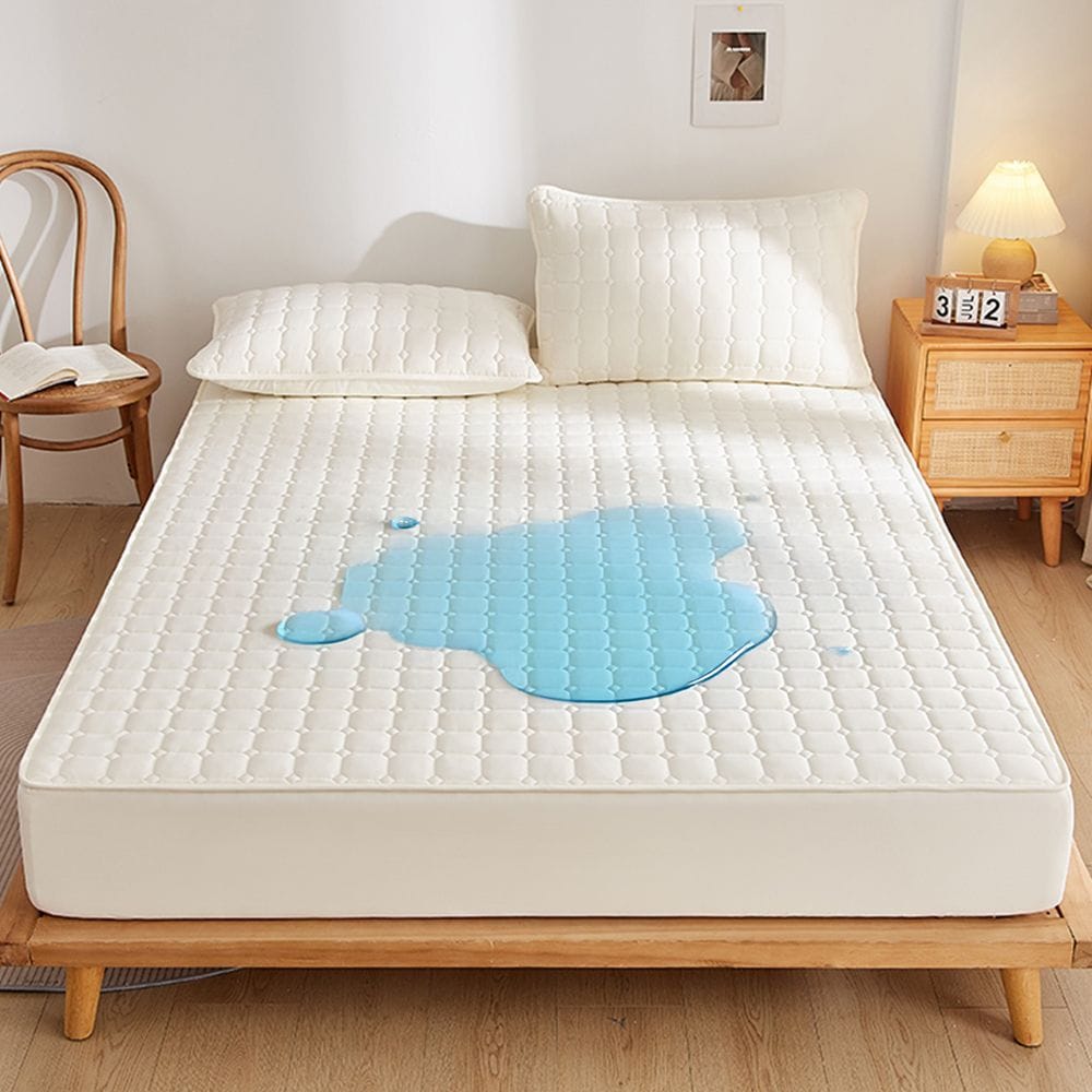 베오라 스퀘어 퀄팅 누빔 방수 침대 매트리스 커버 2가지SS Q 2size 360도 고정밴드 