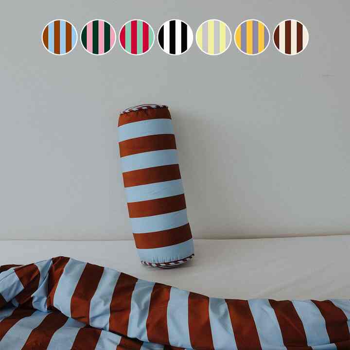 アレルギーケア ダストフリー ボールドストライプ ボルスター［7色］