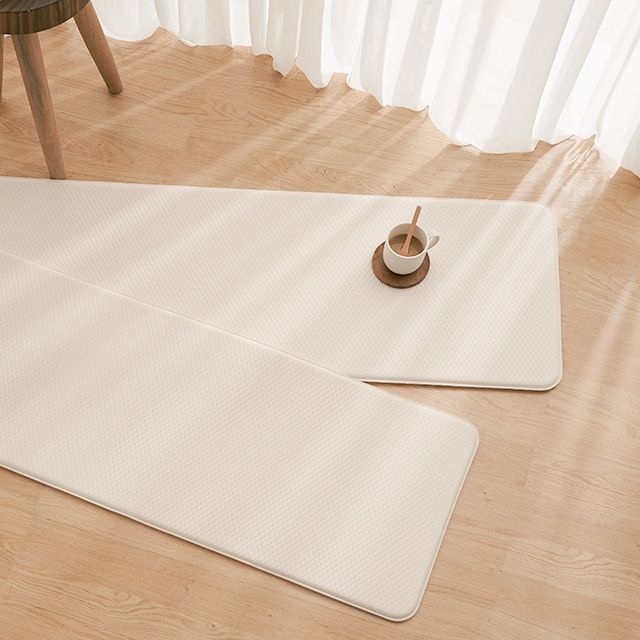 푹신핏 발편한 PVC 주방매트 베이지솔리드 2size