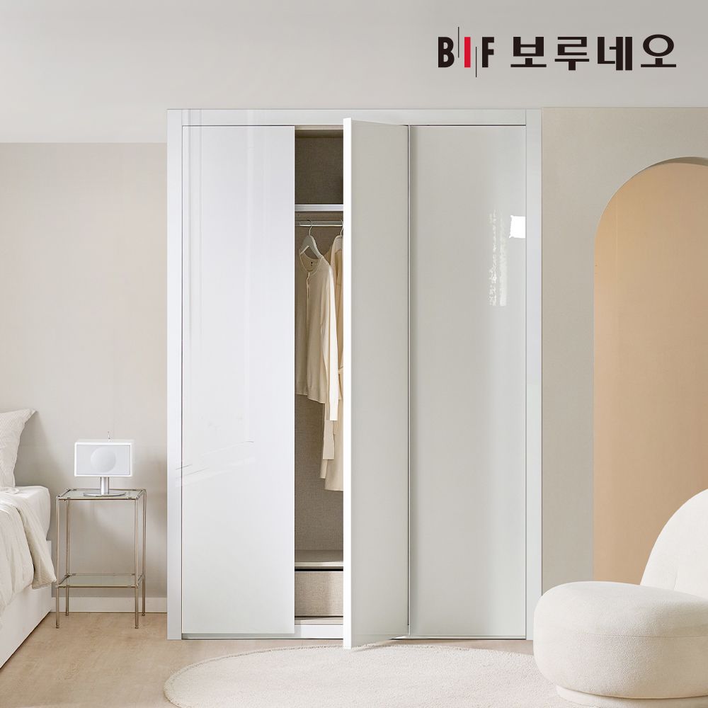 [신상품] 보루네오 하우스 230cm 샤인 슬라이딩 작은방 붙박이장