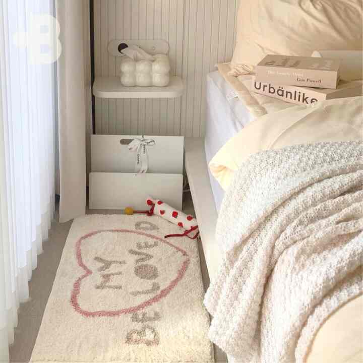 Lettering ミニ ラグ［2色］