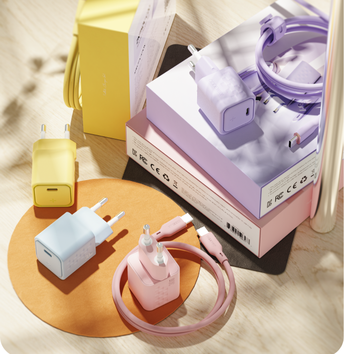 パレット Cタイプ 超高速充電器＋ケーブルセット［7色］