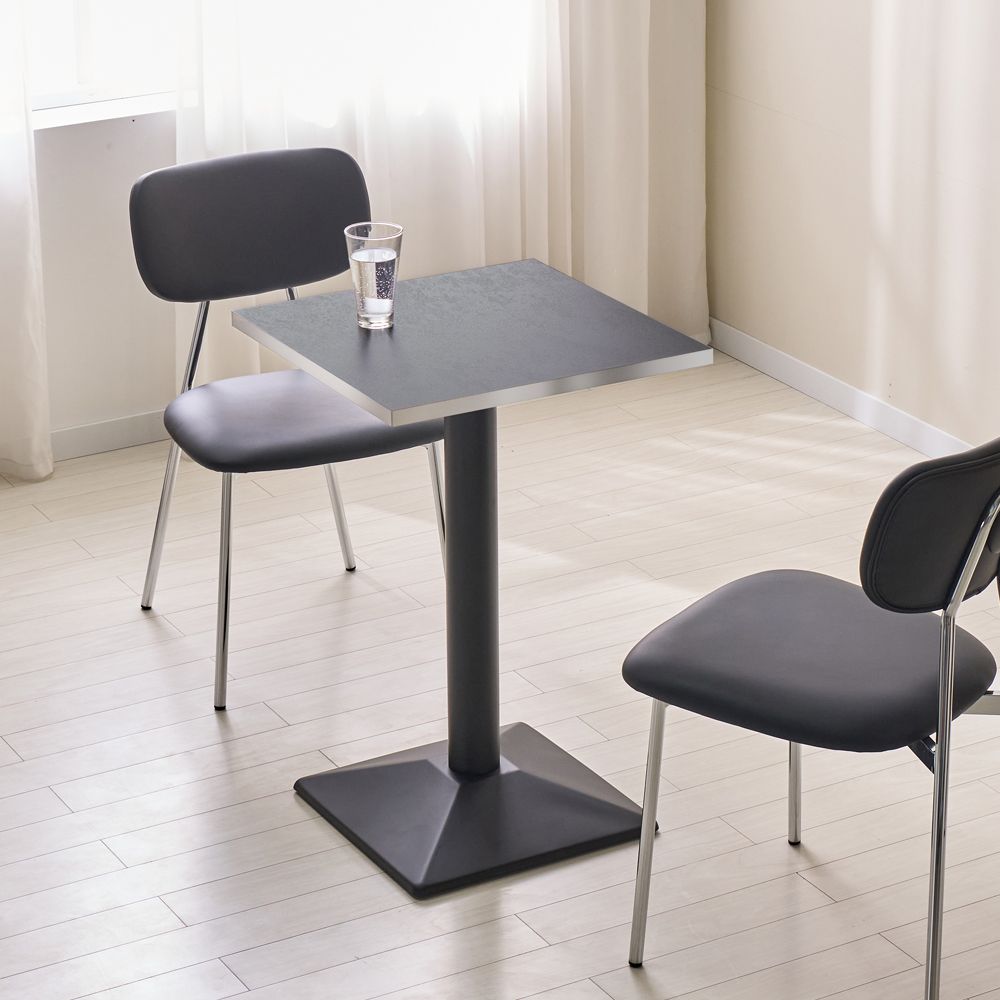 소담갤러리 엠버 사각 테이블 실버엣지 식탁 테이블 카페 업소용 500