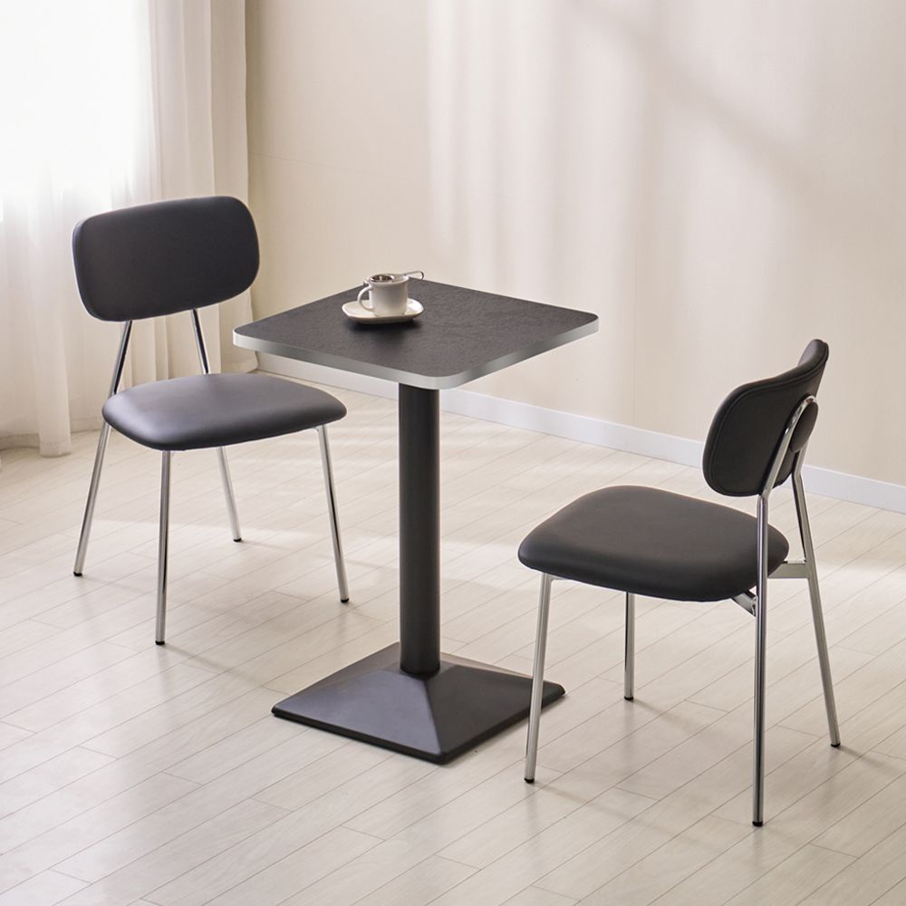 소담갤러리 엠버 사각라운드 테이블 실버엣지 식탁 테이블 카페 업소용 500