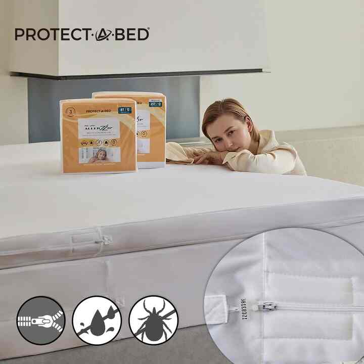 ALLERZIP 放水 6面 ジッパー型 マットレスカバー［20サイズ］