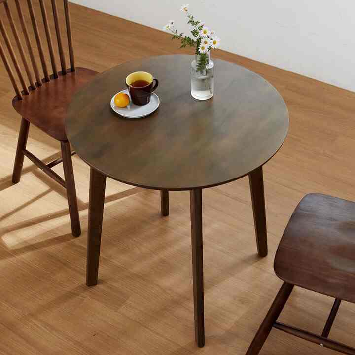 ウッド 円形 テーブル 75cm［2色］