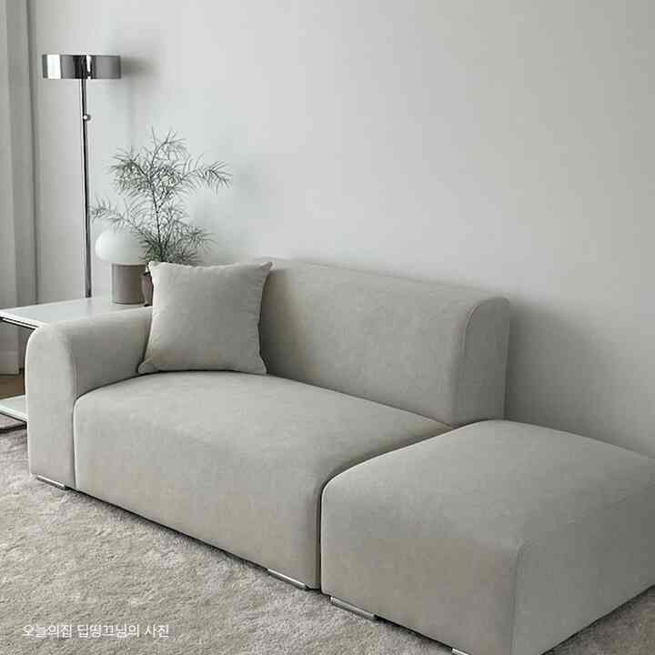 Mood モジュール 2人掛け ファブリックソファ カウチ型［2種］