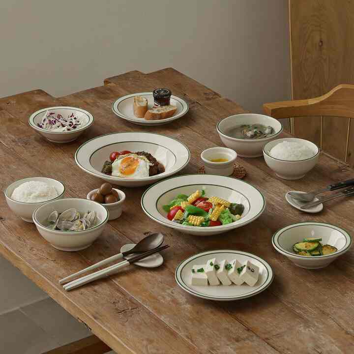 Diner 食器 12点セット グリーンライン