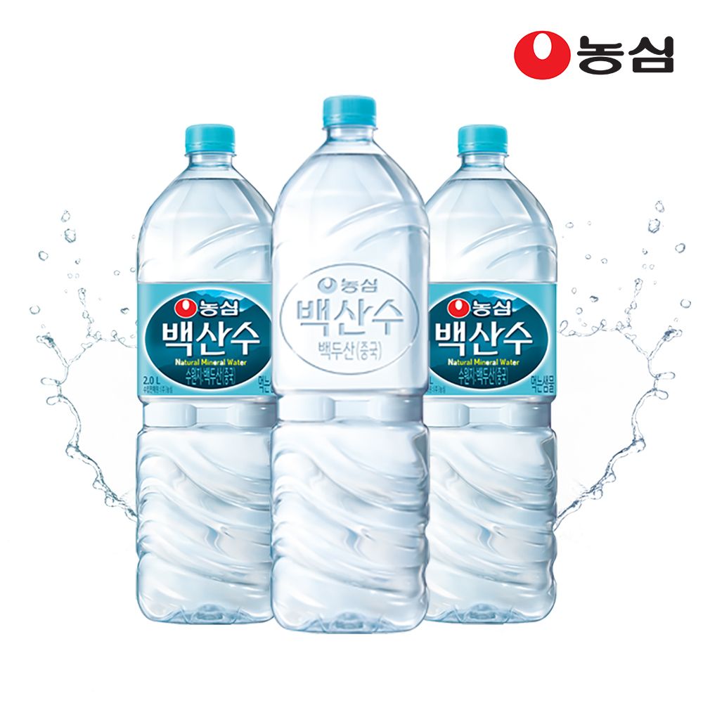 [신상품]농심 백산수 2L 유라벨 18병 + 무라벨 18병