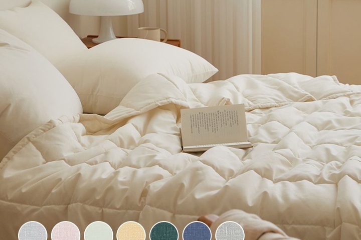 복숭아촉감 먼지없는 스테이 간절기/사계절 차렵이불세트 SS/Q/K 14color