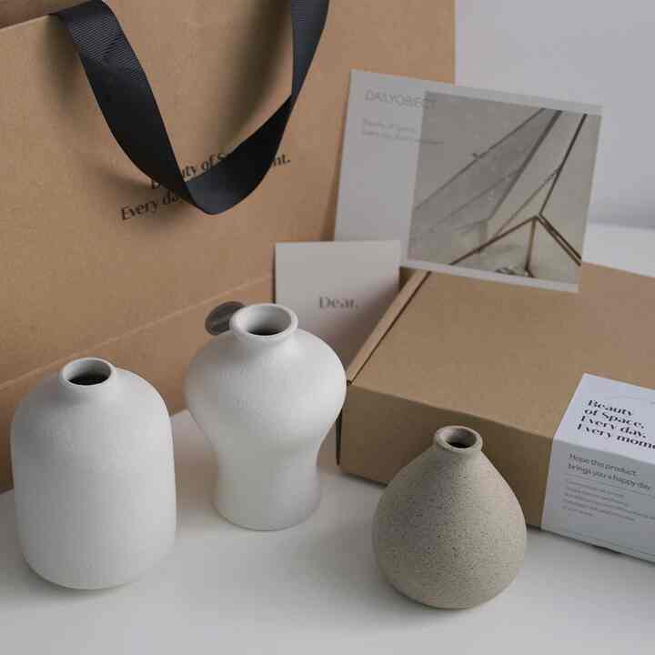 Mini Ceramic Vase Trio Gift Set