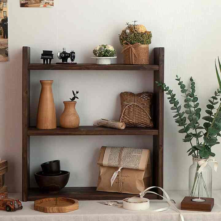 アンティーク キッチンミニシェルフ 3段 C400