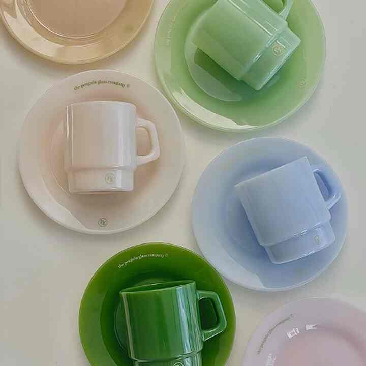 Penguin グラス マグカップ 380ml［4色］