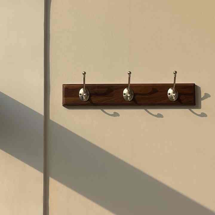 ウォールナット ウッド 壁掛け コートラック［2色・3サイズ］
