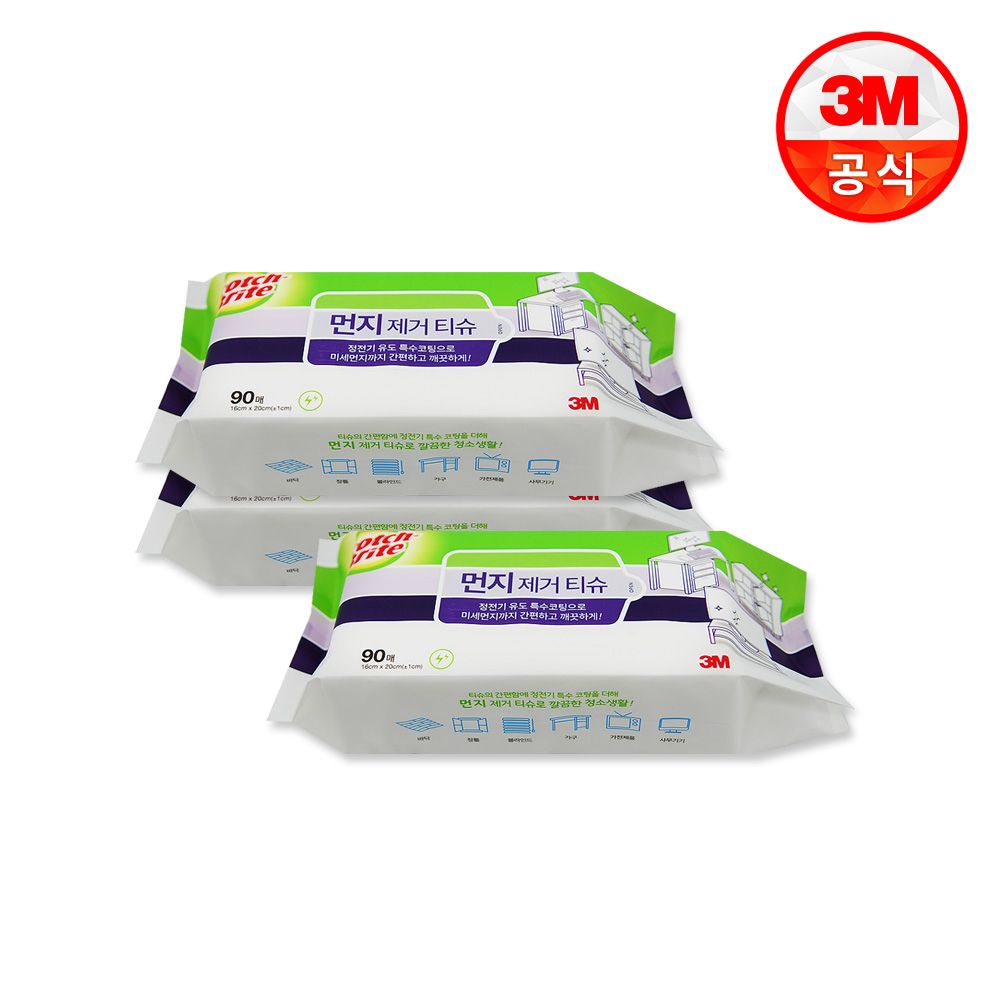 3M 먼지 제거 티슈 90매 X 3팩