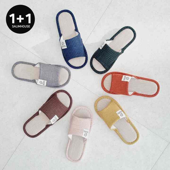 リネン ルームシューズ［7色］