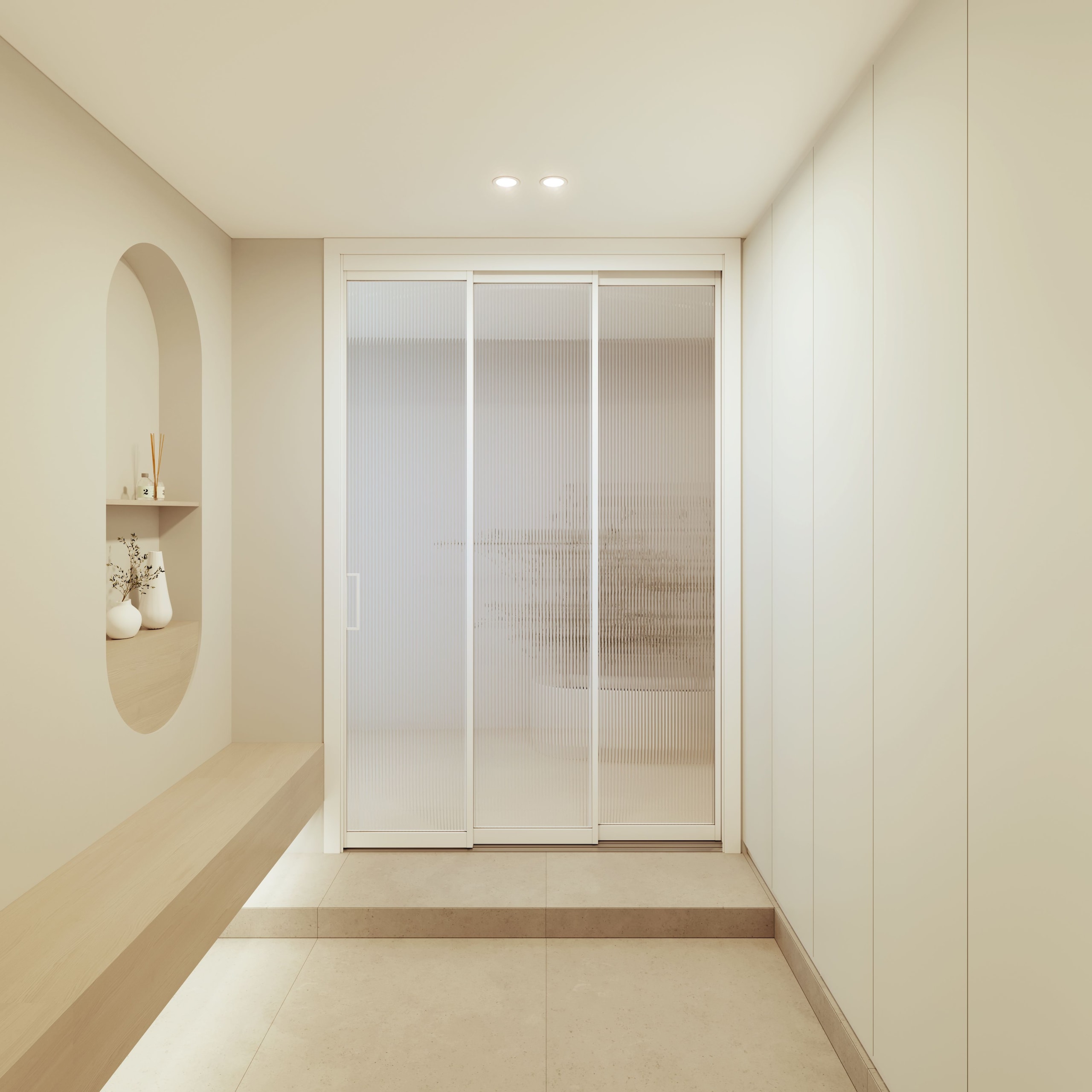 리바트 집테리어 M100G 3연동 중문 ~1500(ㅡ자/오픈형,고시형) 