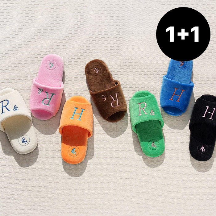1+1 벨벳오픈형 룸슈즈 층간소음 거실화 2size 8colors