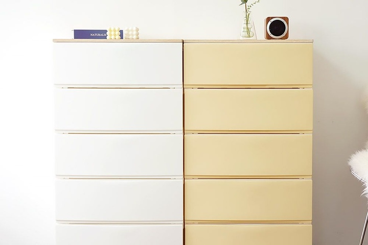 얼라이브즈 젠틀리 서랍장 와이드형 5단 3Color (일반상판/우드상판 선택)