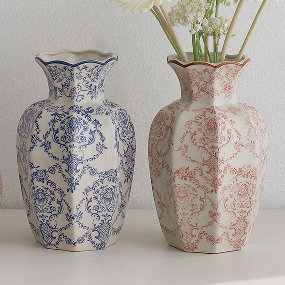 [신상품]데이즈룸 빅토리아 빈티지 화병 L 2color 청자 도자기 인테리어 오브제 항아리 화병 프렌치