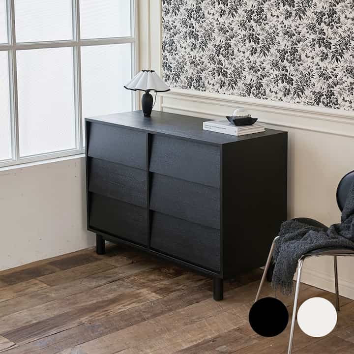 NOVA 3段 ワイド チェスト 120cm［3色］