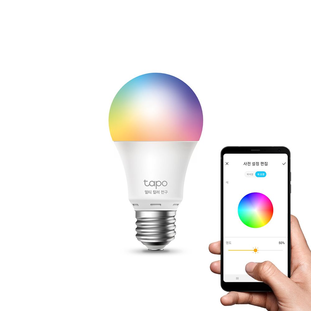 티피링크 Tapo L530E 스마트 멀티 컬러 전구 IoT LED 조명 
