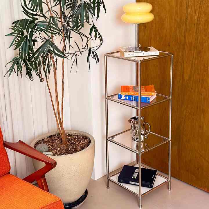 A-4・B-4・C-4 モジュール ガラス ラック 4段 [3種・3サイズ]