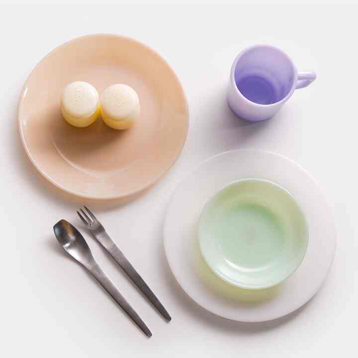 Basic Milk Glass 20cm 8インチ プレート［2色］