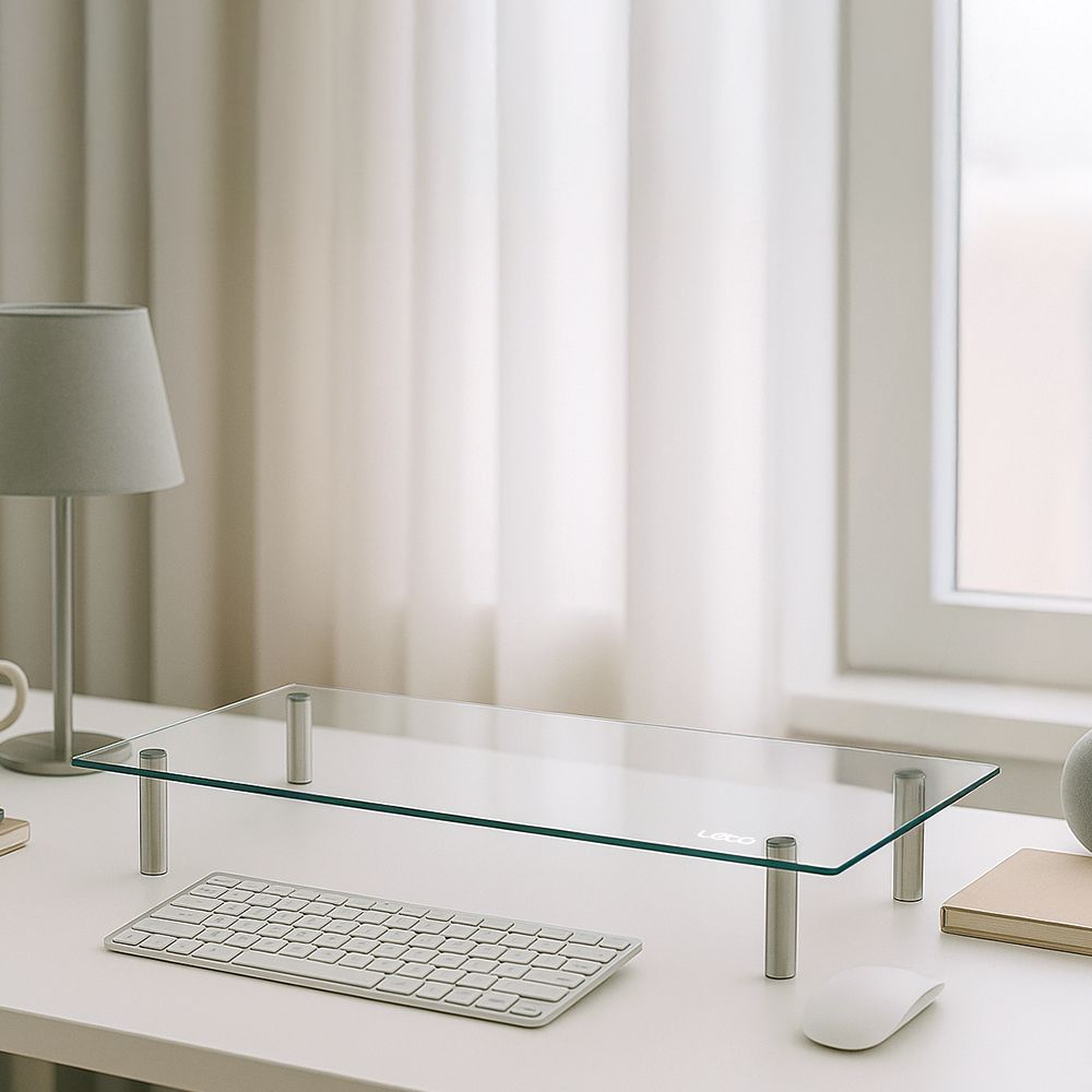 레토 고강도 강화유리 모니터 받침대 (55259cm) LMS-G06 